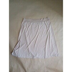 Vassarette Slip Skirt Womens XL Beige Lace Trim